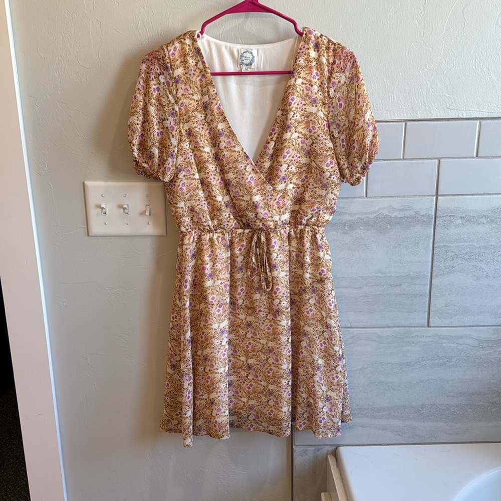 Blue rain medium dress